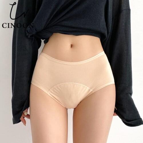 CINOON Leak-Proof Menstrual Underwear Sexy High Waist Panties Menstruation Waterproof Female Panty Hot Sale Breathable Briefs