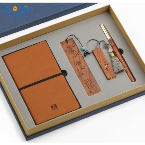 Smart Gifts Pencil Box Wooden Roller Ball Pen Luxury Ballpoint Pen USB Flash Driver Wood Bookmark for Advertising Gifts P457