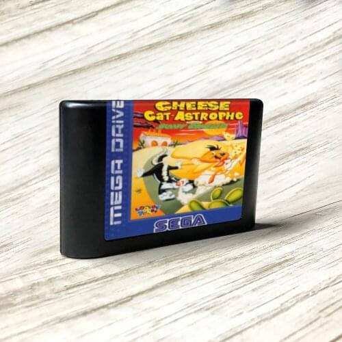 Cheese Cat-Astrophe Starring Speedy Gonzales - EUR Label Flashkit MD Card forSega Genesis Megadrive Video Game Console