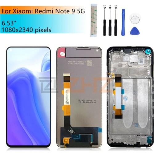 6.53" LCD For Xiaomi Redmi Note 9 5G LCD Touch Screen Display Digitizer Assambly M2007J22C LCD Replacement Repair Parts