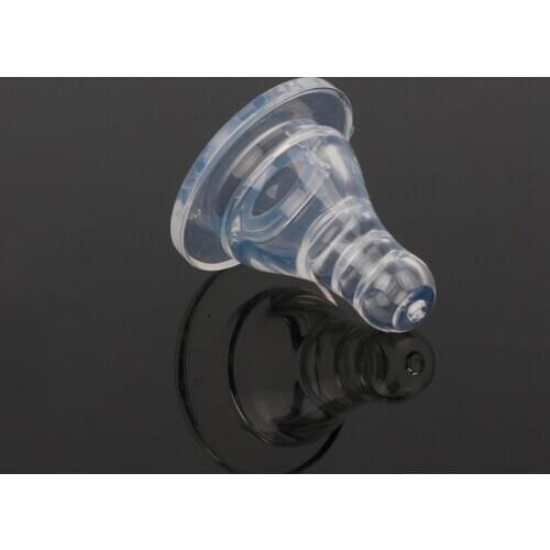 1pc Silicone Standard Neck Soft Teats Cross Hole Natural Flow Nipples