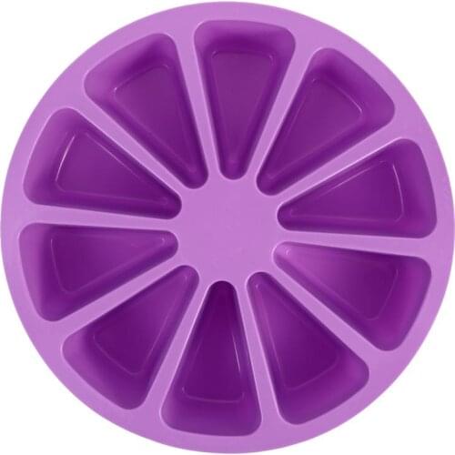 10 Cavity Silicone Triangle Cake Mold Portion Muffin Pastry Pan Mold DIY Dessert Mousse Mould Kitchen Baking Tools