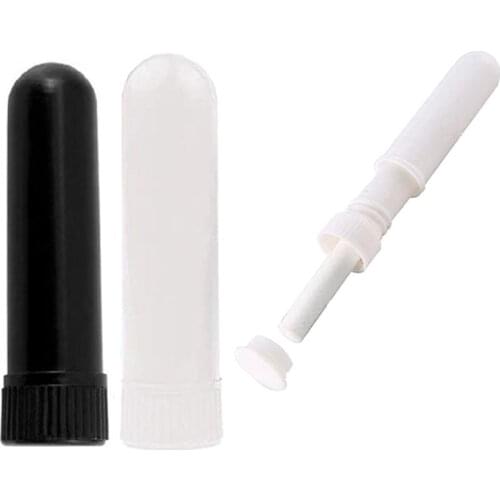 100Pcs Inhaler Stick Essential Oil Aromatherapy White Nasal Inhaler Tubes Empty Blank Nasal Inhalers for Essential Oils