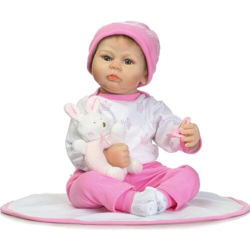 20'' bebe alive reborn bonecas NPK brand Lifelike Reborn babies Doll Girls cotton Body Silicone dolls newborn for child gift