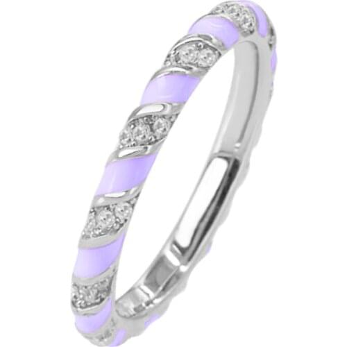 2020 New Crystal Female Rings Jewelry Womens Fashion Wedding Copper Drop Oil Wrap Shape Round Finger Rings Gifts For Girls Party