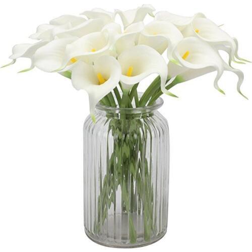 3pcs Calla Lily Bridal Wedding Bouquet Lataex Real Touch Artificial Flower Home Party Decor