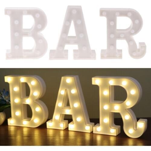 3Pcs Warm White Large Plastic Marquee Freestanding Alphabet LED Light UP Letters