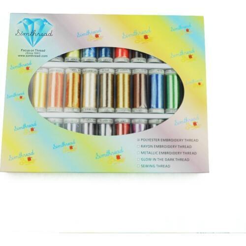 32 Brother Colors Series Polyester Machine Embroidery Thread with 40gsm Tearaway Embroidery Stabilizer 50cm x 4Mtr