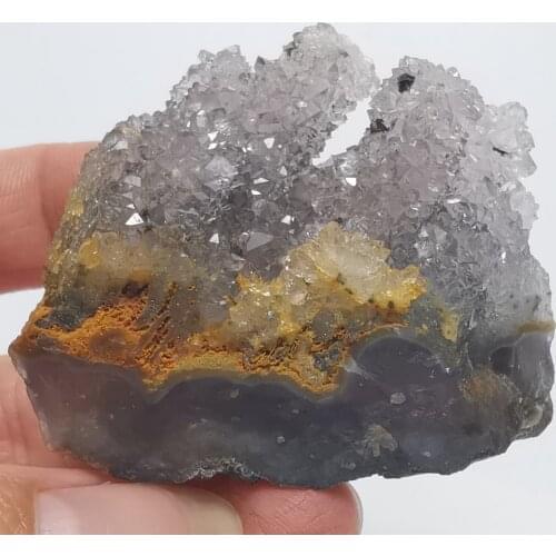 66.4gNatural amethyst cluster mineral repair wheel vein teaching specimen stone home decoration handicraft decoration