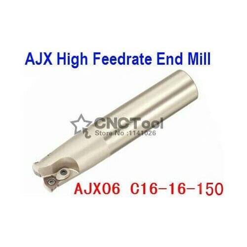 AJX06 C16-16-150 Face End Milling Cutter AJX High feedrate end mill,High Speed Milling Indexable Milling Cutter
