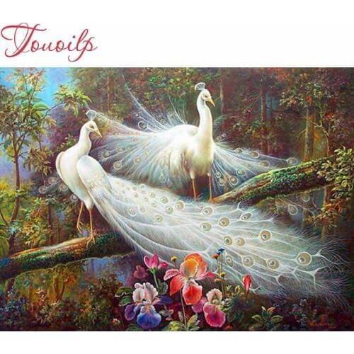 Forest Lover Peacocks Diamond Painting Needlework Diy 5D Diamond Embroidery Flowers Cross-Stitch Hobby Mosaic Art Decor Foamiran