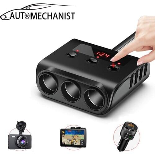 Car Power Inverter Cigarette Lighter 12V 24V To 220V Voltage Converter Charger Adapter 4 Ports USB Fast Charger Accessories