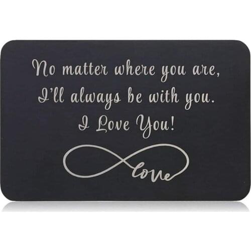 Wallet Card Gifts for Him Her Husband Boyfriend Love Note From Wife Girlfriend Anniversary Wedding Gifts for Groom Bride Gifts