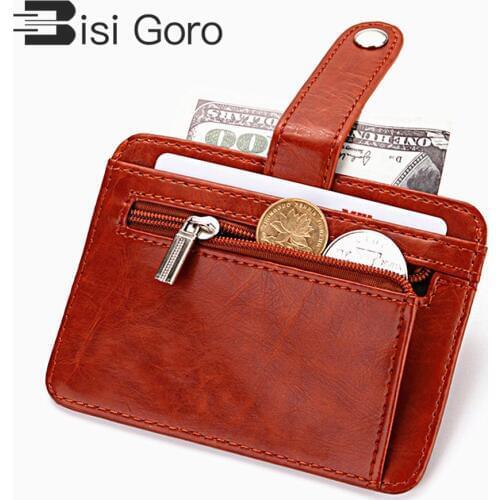 BISI GORO 2021 Mannen En Vrouwen Slanke Business Creditcardhouder Mini Portefeuilles Cuzdan Dunne Perse Creditcards Case Tassen