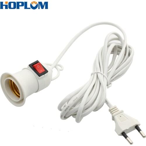 E27 Lamp Bases With 4M Power Cord Push Button Switch independent line US Plug/EU Plug