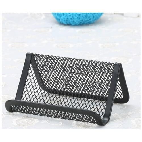 6pcs/lot Black Business Card Cellphone Holder for Office Desktop Visit Name Card Shelf Stock Display Rack Stand Holder Organizer