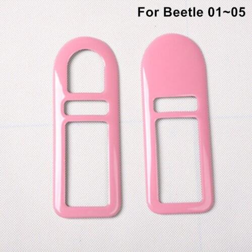 For VW Beetle 2001~2011 Parts 2pcs/lot Car Styling Carbon Fiber Style Interior Door Handle Bowl Cover Decoration
