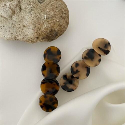 Women Vintage Acetate Hair Clip 2021 Lady New Round Hairpin Accessories