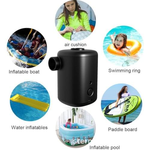Mini Electric Inflatable Air Pump Outdoor Camping Portable Swimming Pool Ring Sleeping Bed Mattress Vacuum Pump Home Accessory