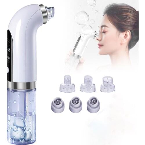 Electric Small Bubble Blackhead Remover USB Rechargeable Water Cycle Pore Acne Pimple Removal Vacuum Suction Facial Cleaner Tool
