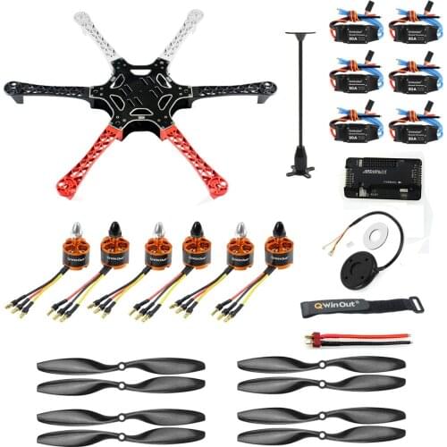 F550 6-Axle Frame Kit 550mm RC Drone Unassembled w/ PIX Flight Controller 920KV Brushless Motor GPS 30A ESC 1045 Propeller