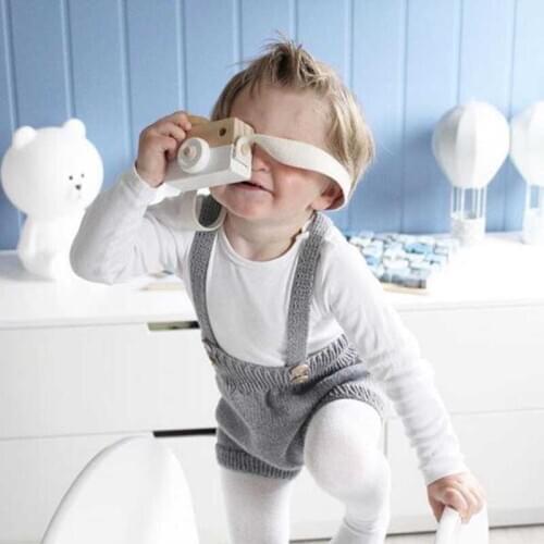 Cute Nordic Hanging Wooden Camera Toys Kids Toy Gift 9.5*6*3cm Room Decor Photo Prop Furnishing Articles Wooden Toys For Kid