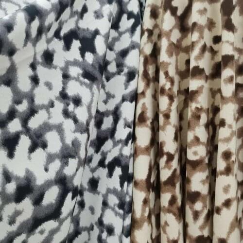 Leopard Stretchy Fabric Polyester Chiffon Fabric Craft DIY Fashion Printed Chiffon