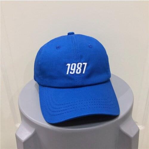 Fashion Baseball Cap Women Unisex Adjustable Snapback Hats Bones Cotton Caps For Men Women Hip Hop Dad Hat Embroidery 1987