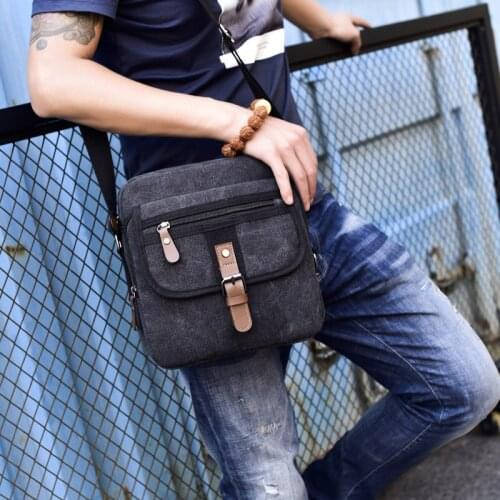 Fashion Mens Vintage Canvas Shoulder Messenger Travel Hiking Bag Man Crossbody Satchel