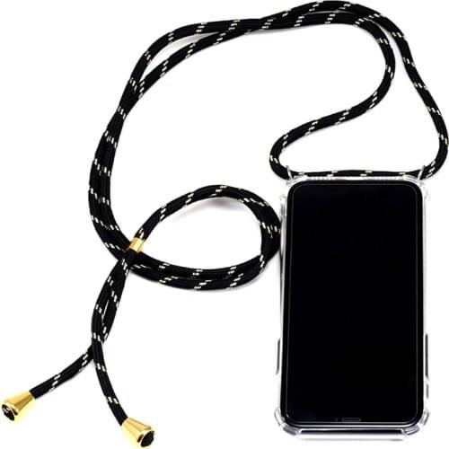 Fashion Crossbody Strap Lanyard Soft TPU Case For Samsung S20 S10 S9 Plus S20Ultra Note10 S10 Lite Shockproof Clear Phone Case