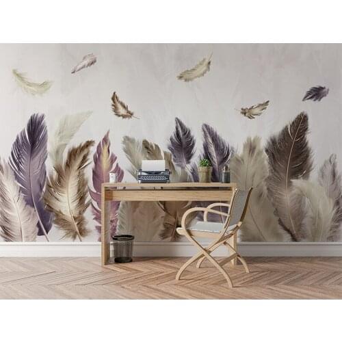 Customizable Art Leaf Mural Picture Background Wall Painting Modern Study Room Living Room Bedroom Decoration Photo Oil Painting