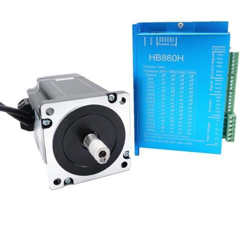 Nema 34 Stepper Motor Driver 8.5N.m Servo Motor 86HB250-118B+HB860H Closed-loop step motor 8.5NM 86 Hybrid closed loop 2-phase
