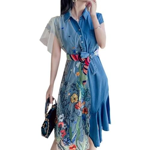 Модные джинсовые платья PERHAPS U China At AliExpress