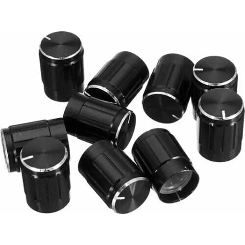 10pcs 15x17mm Aluminum Alloy Potentiometer Knob Cap Volume Control Knob Hat Rotation Switch 15*17 knob