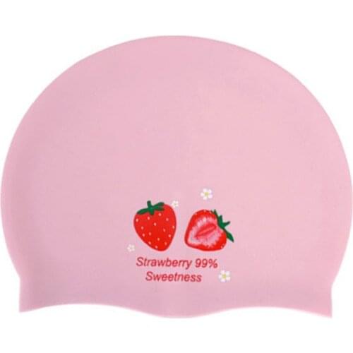 Swimming Pool Cap PU Cartoon Dolphin Waterproof Hat for Boys and Girls Baby Ear Plug Protect Diving Equipment Kids Swim Caps