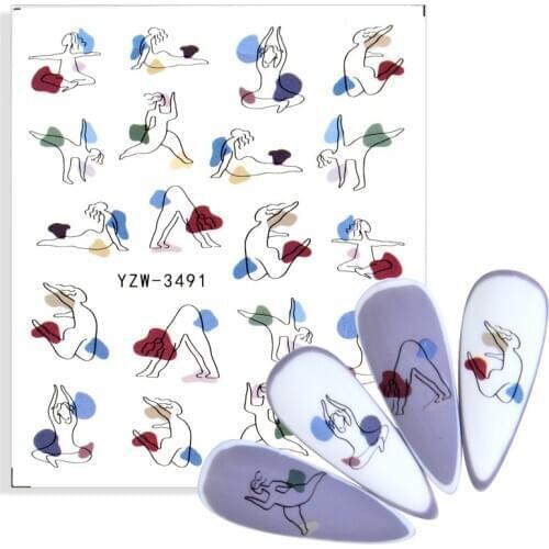 Sports Theme Nail Art Stickes Animal Designs Rose Dragon Water Transfer Slider Decals Nails Ornaments Manicure Accessory