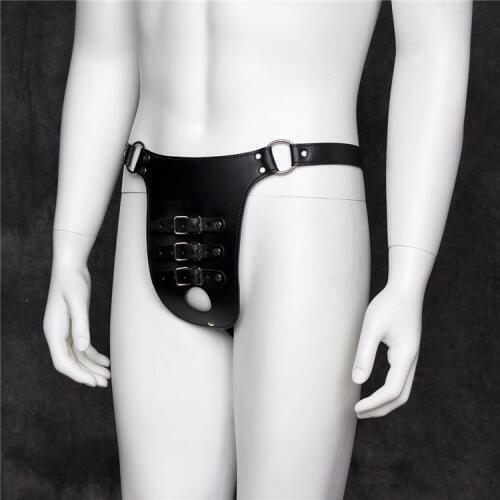 BDSM panty High Quality Rivet Decoration lesbian Leather panties Adjusted Female chastity Panties Underwear sex toy for man