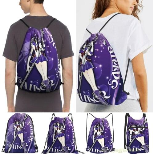Unisex Drawstring Bags Sailor Saturn(4) Women Drawstring Backpacks Men Outdoor Travel Backpacks Training Fitness Bag