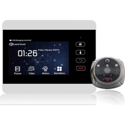 MOUNTAINONE New 4"LCD Screen Peephole,Wireless Video Door Phone Viewer Camera WiFi Digital Peephole ,130 Degree Door Viewer