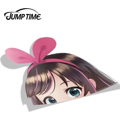 Jump Time 13cmx12.5cm Kizuna A.I. Anime Car Stickers Waifu Decals Motor Laptop Car Accessories Scrapbooking Stickers Decorative