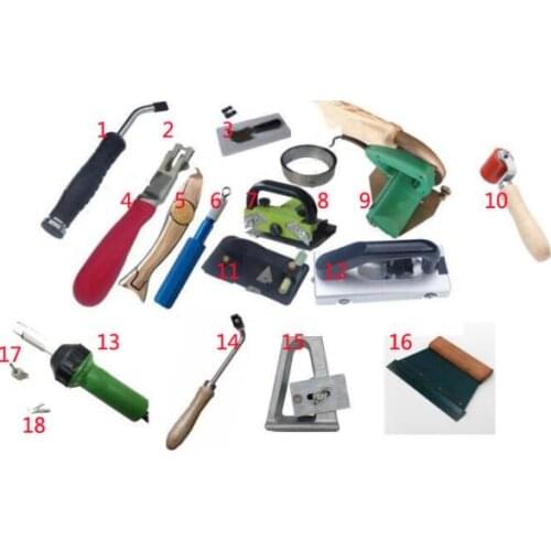 Skiving Shark Knife Adhesive Trowel Groover Welding Gun Vinyl Sheet Carpet Flooring Heat Seam Welding Installation Tool Kit
