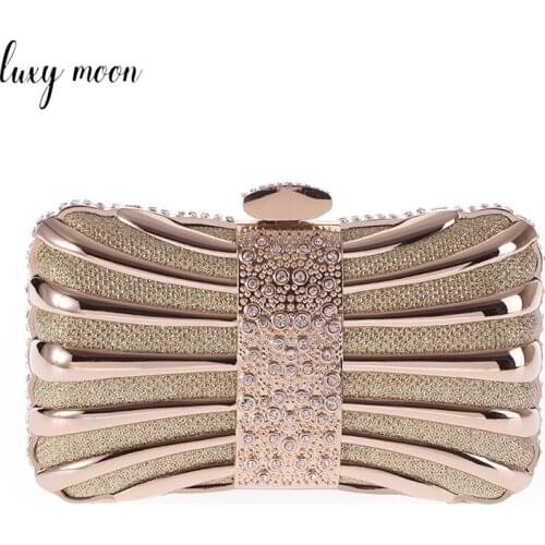 Womens Bag Alloy Diamond Luxury Designer Handbag Banquet Clutch Bag 2021 Womens Brand Small Square Chain Handbags Z184