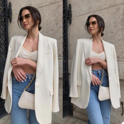 Elegant Ivory Leisure Customized Women Jacket Fashion Coat Wear Prom Party Business Blazer Only One Piece