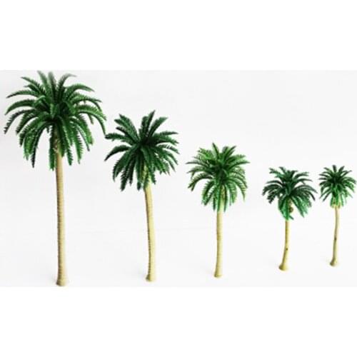 ZOCDOU Building Train Sand Table Model Scene DIY Handmade Materials Mini Simulation Garden Micro Landscape Model Coconut Tree