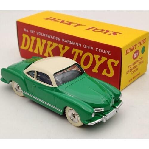 1/43 DeAgostini Dinky Toys 187 For V~~W Karmann Ghia Coupe Diecast Models Auto Car Gift Collection