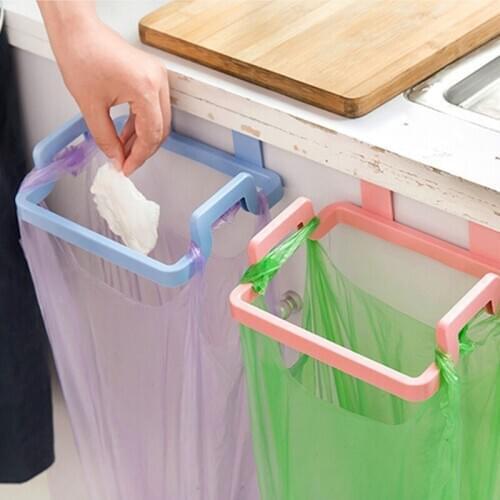 1 Piece Portable Kitchen Hanging Trash Rubbish Bag Holder Garbage Door Rack Cupboard Cabinet Storage Rag Hanger