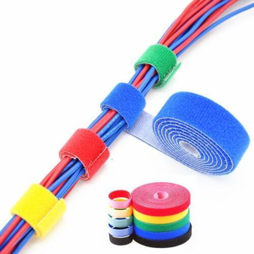 1 UNIDS Multicolored 2Cm * 5m Width Magic Hook Restraining Back Nylon Ties Reusable Fixed tape klittenband
