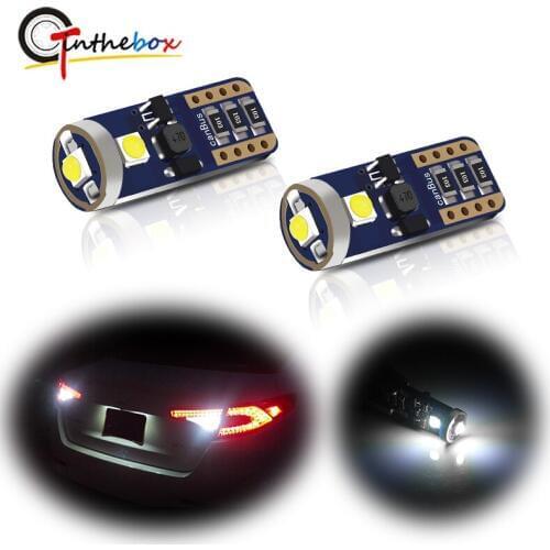 GTinthebox 2PCS Error Free Xenon White W5W T10 LED Bulbs For Door Courtesy Light Trunk Light Interior Dome Light Reading Light