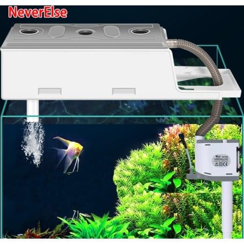 4-in-1 Multi-function Aquarium Filter Air Pump Aquarium Water Pump Fish Tank Circulating Water Spray Submersible Purifier Filter