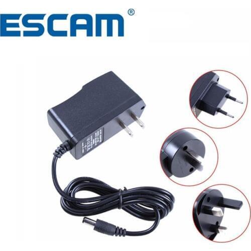 AC 110-240V To DC 12V 1A CCTV Power Supply Adapter, EU/US/UK/AU Plug ABS Plastic